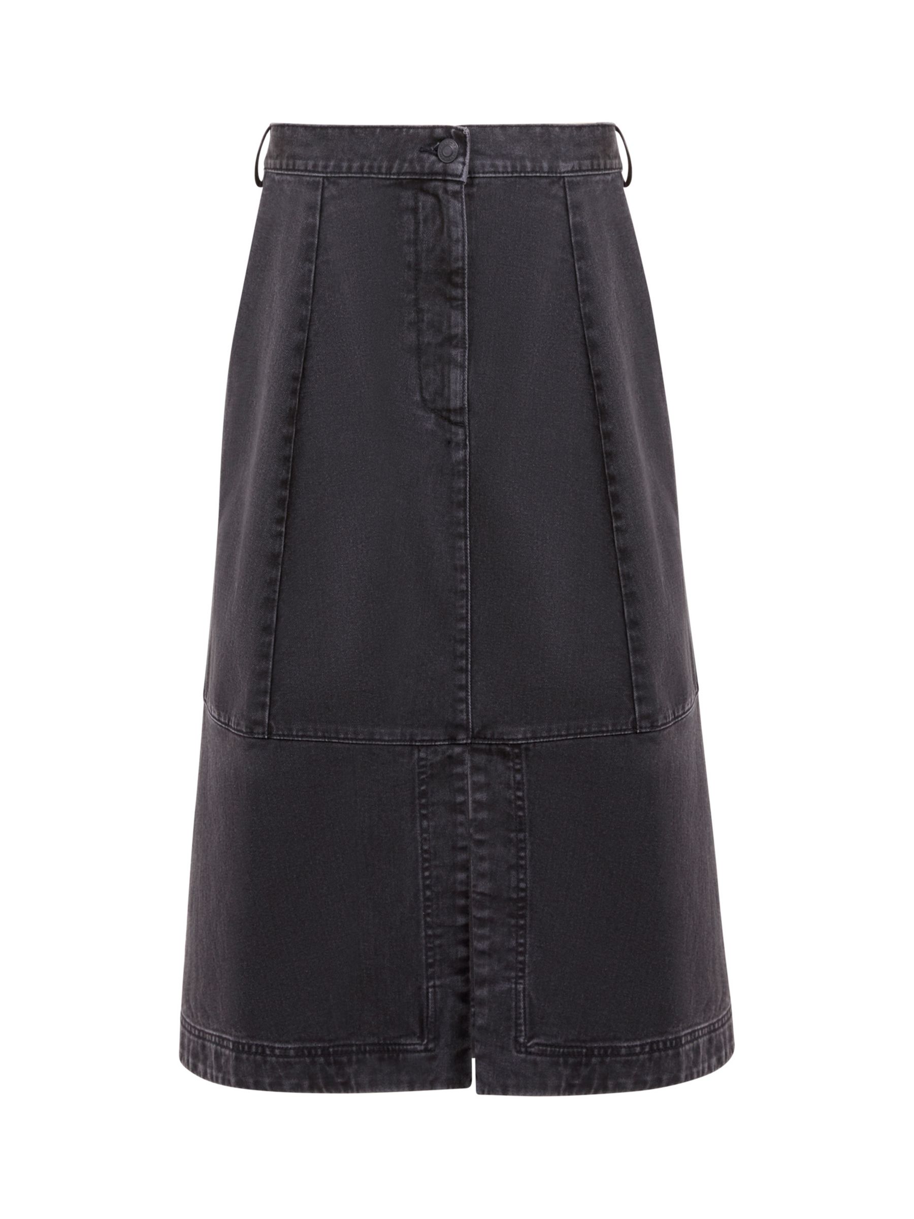 Buy French Connection Denim Midi Skirt, Vintage Black Online at johnlewis.com