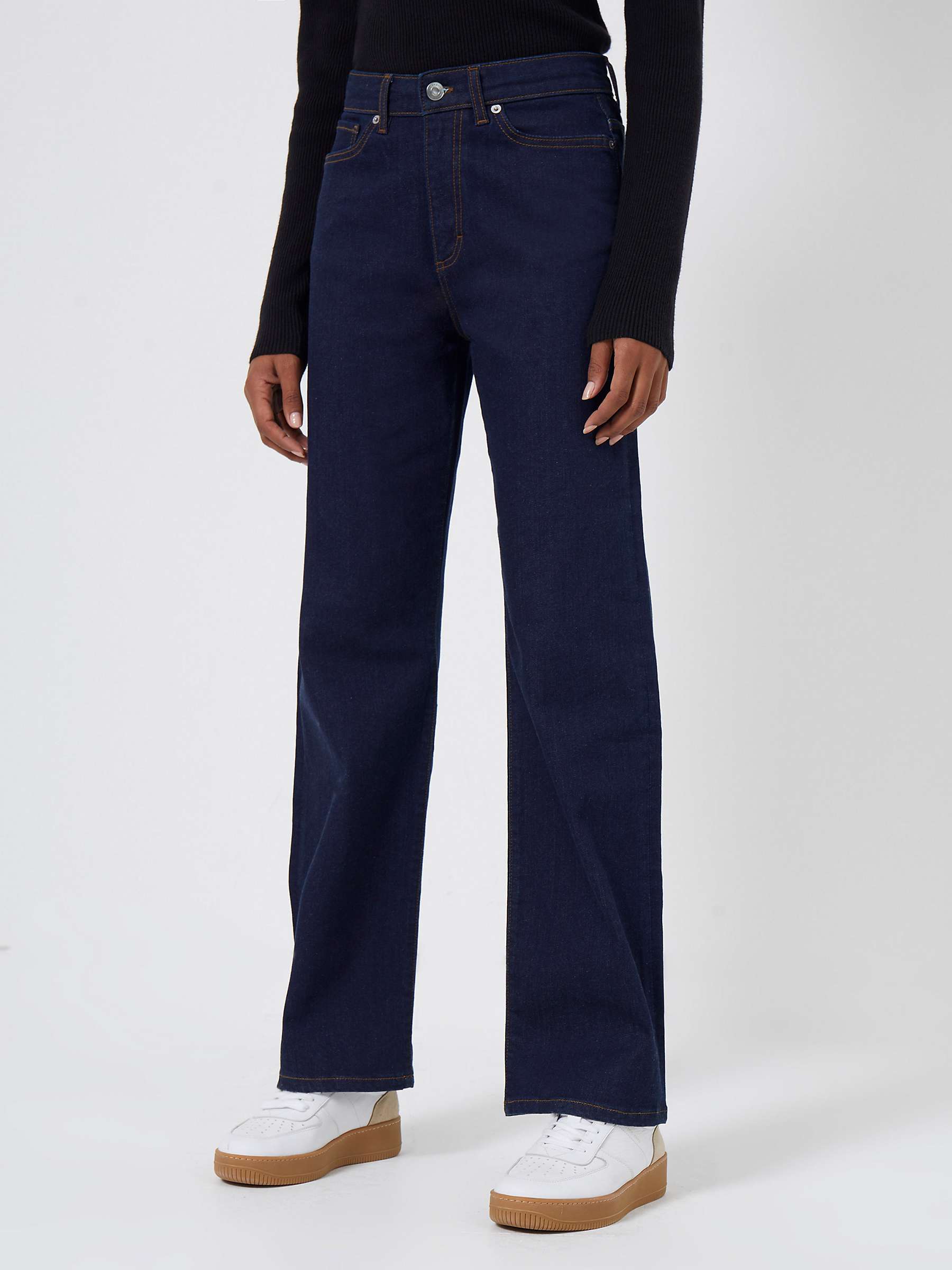 Buy French Connection Stretch Wide Leg Jeans, Clean Indigo Online at johnlewis.com