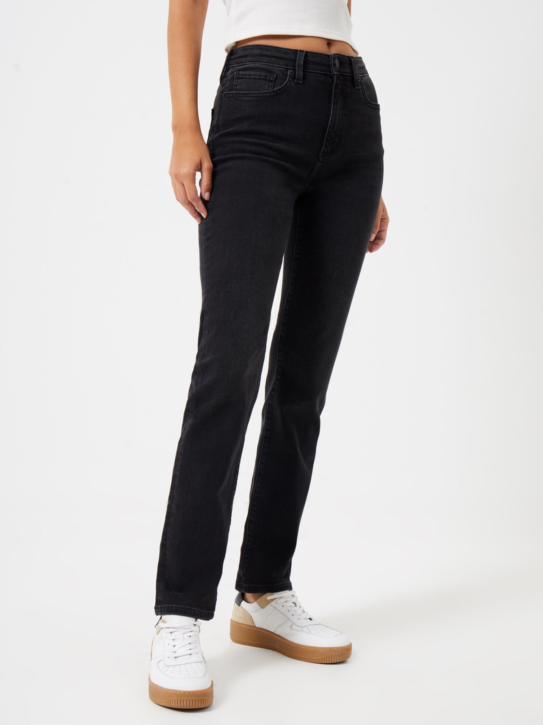 French Connection Stretch Slim Jeans, Black at John Lewis & Partners