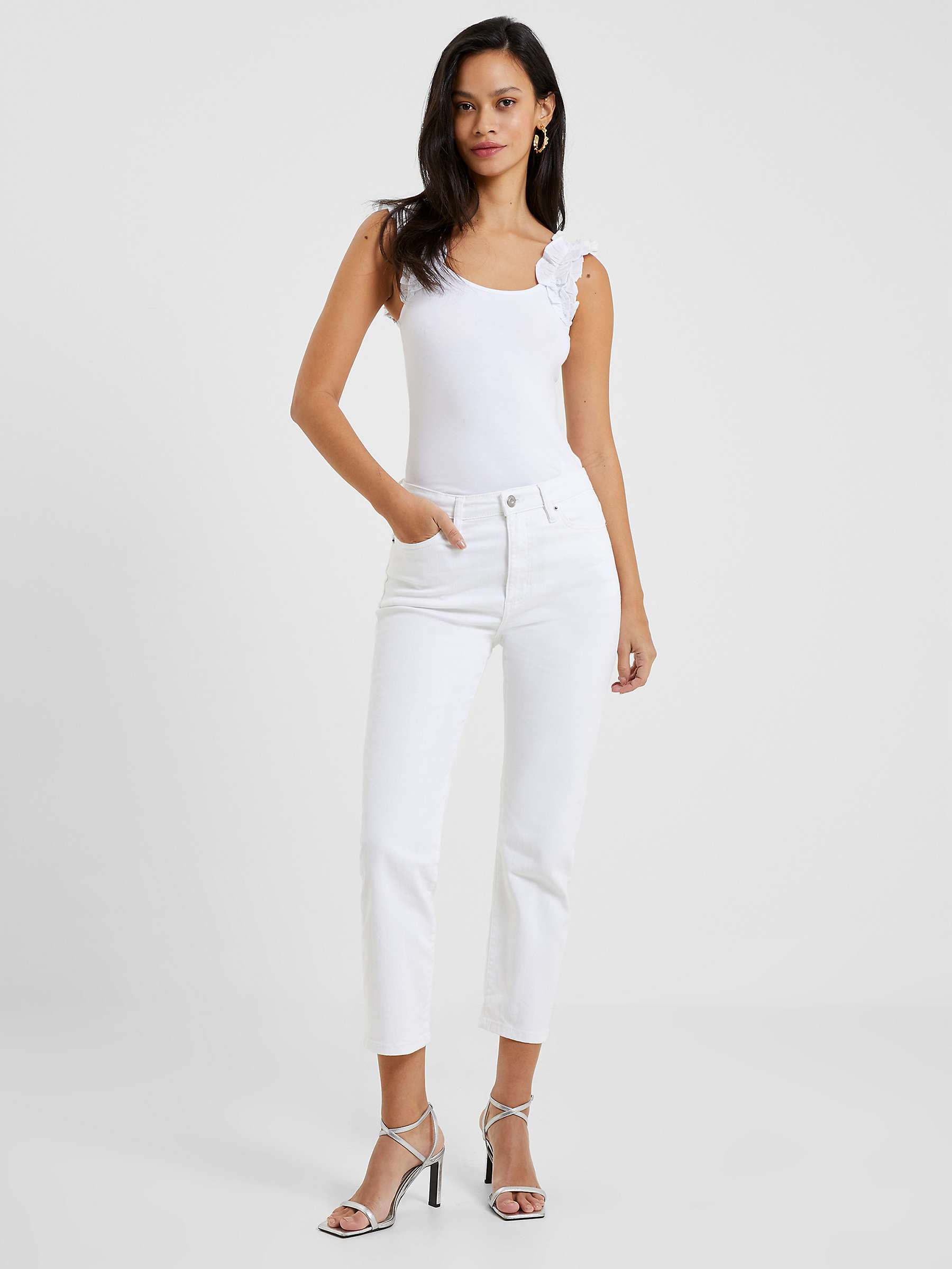 Buy French Connection Conscious Stretch Cropped Jeans, White Online at johnlewis.com