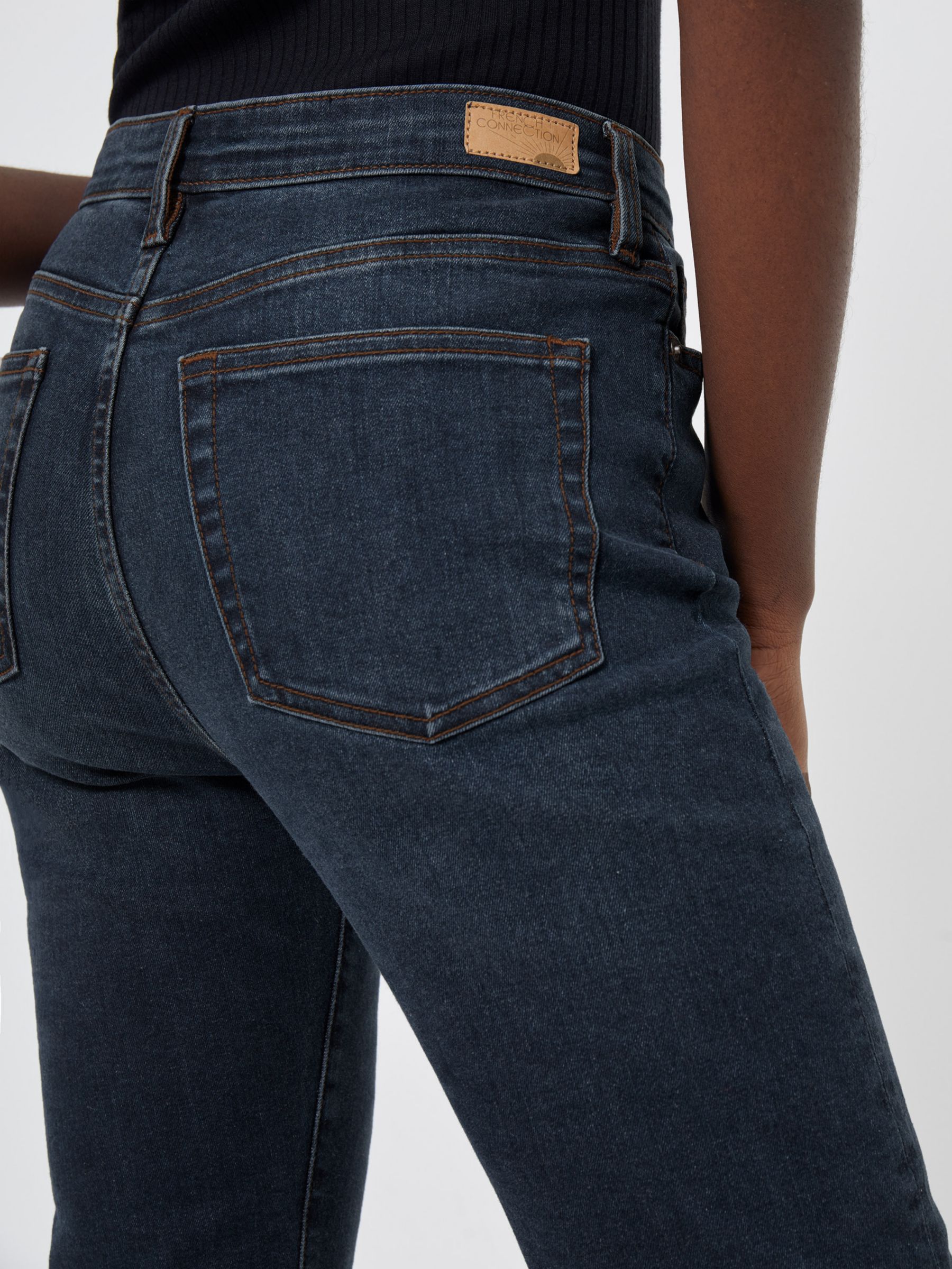 French Connection Stretch Slim Jeans, Washed Black at John Lewis & Partners