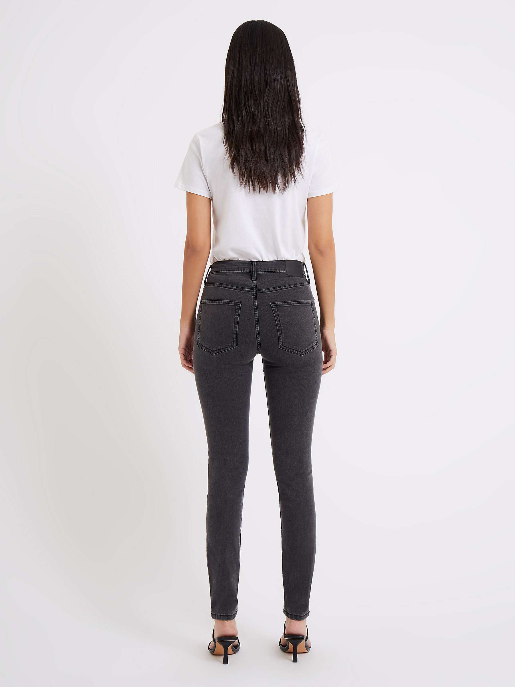 French Connection Rebound Response Skinny Jeans, Charcoal at John Lewis ...