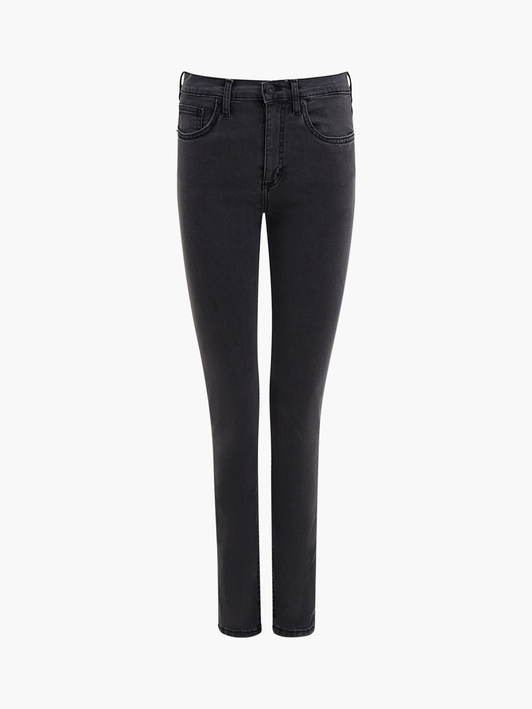 French Connection Rebound Response Skinny Jeans, Charcoal, 6