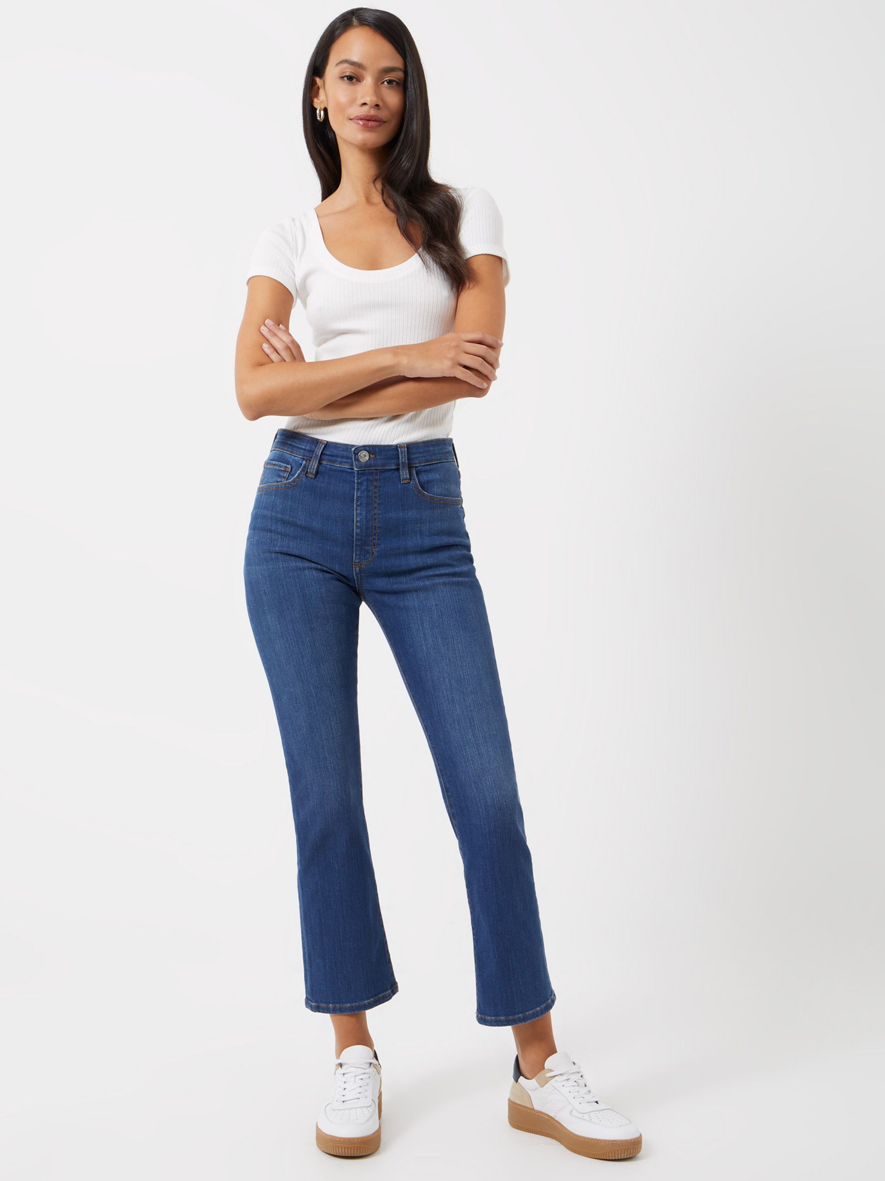 French Connection Stretch Demi Jeans, Blue, 6