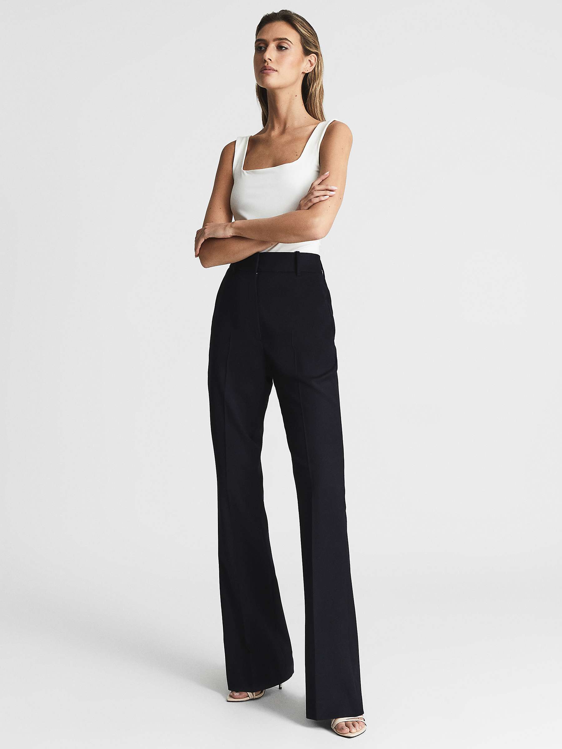 Buy Reiss Haisley Tailored Flare Trousers Online at johnlewis.com