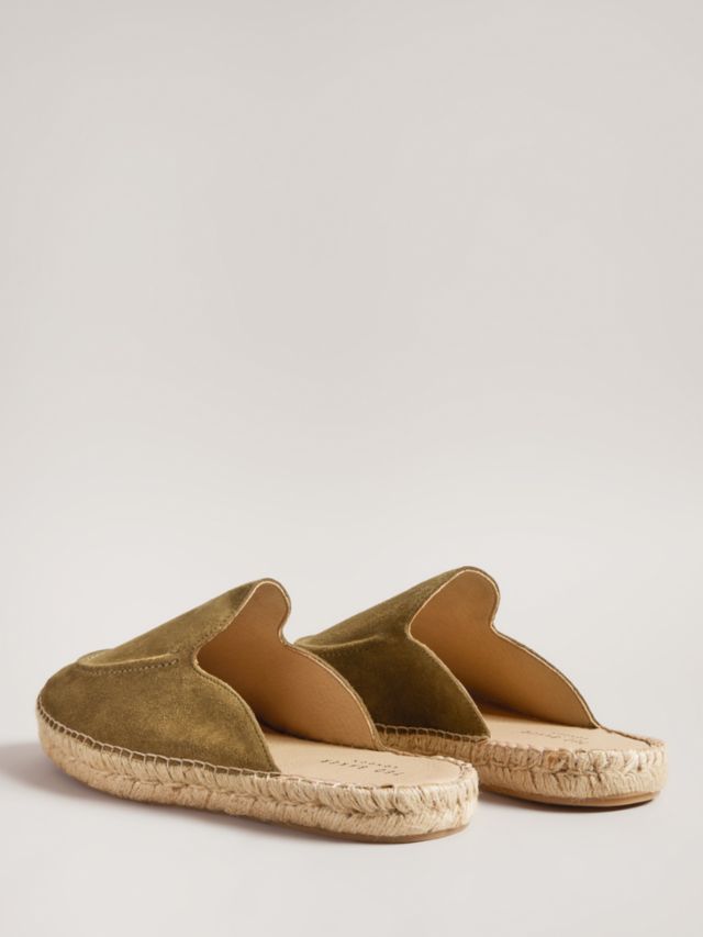 Suede espadrille store mules