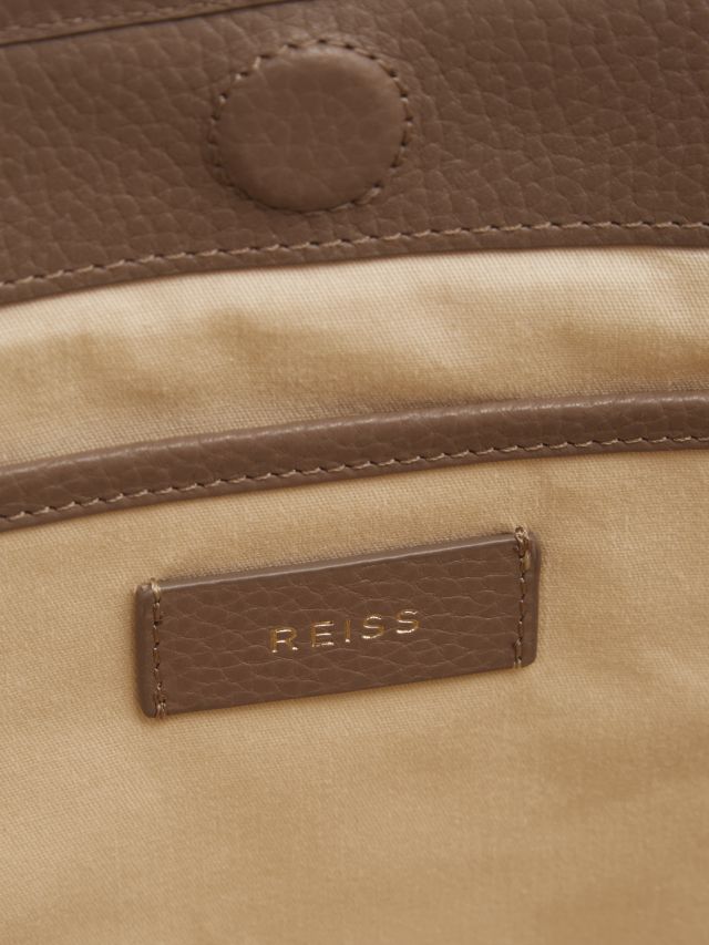 Reiss Dena Tote Bag, Taupe, One Size