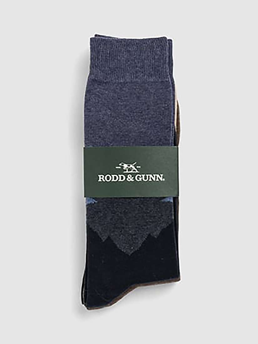 Rodd & Gunn Horsley Cotton Blend Socks, Pack of 3 at John Lewis & Partners
