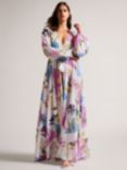 Ted Baker Rozlyn Floaty Maxi Cover Up, White/Multi
