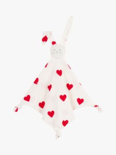 Petit Bateau Baby Heart Comforter, Marshmallow/Terkuit, One Size
