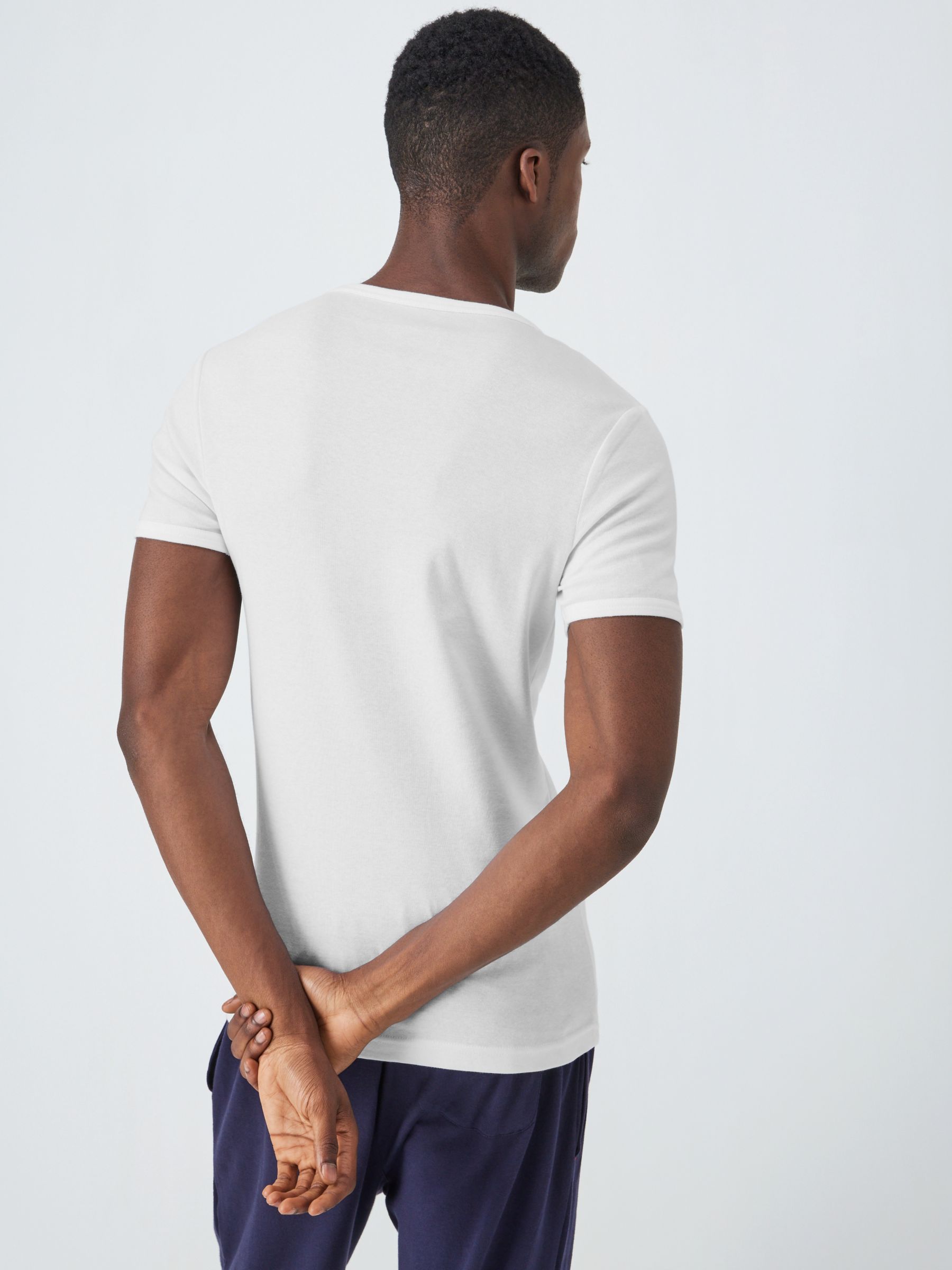 John Lewis Organic Cotton Short Sleeve Vest, Pack of 2, White, M
