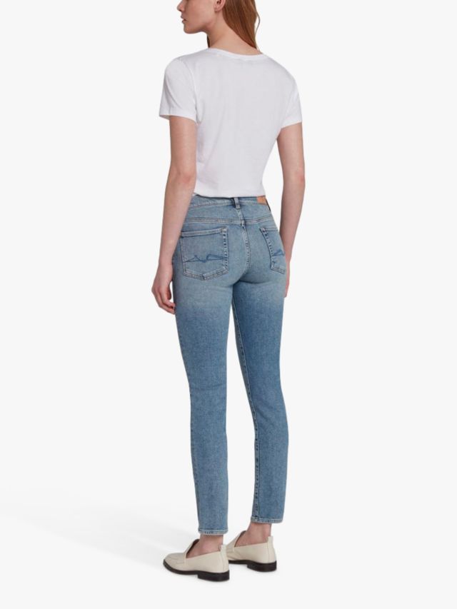 7 For All Mankind Roxanne Luxe Vintage Slim Jeans, Mid Blue, 26