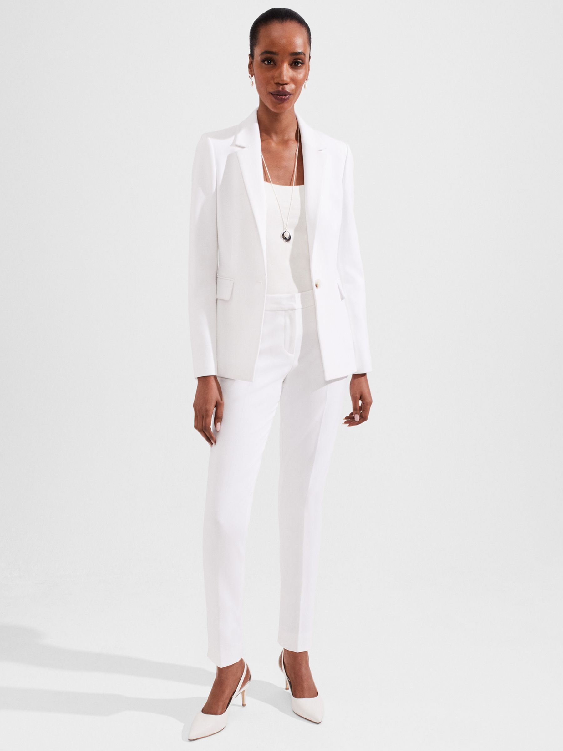 Hobbs Kaia Skinny Trousers, Fresh Ivory at John Lewis & Partners