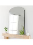Yearn Delicacy Arched Wood Frame Leaner Mirror, Black