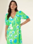 Ro&Zo Floral Ruffle Midi Dress, Green