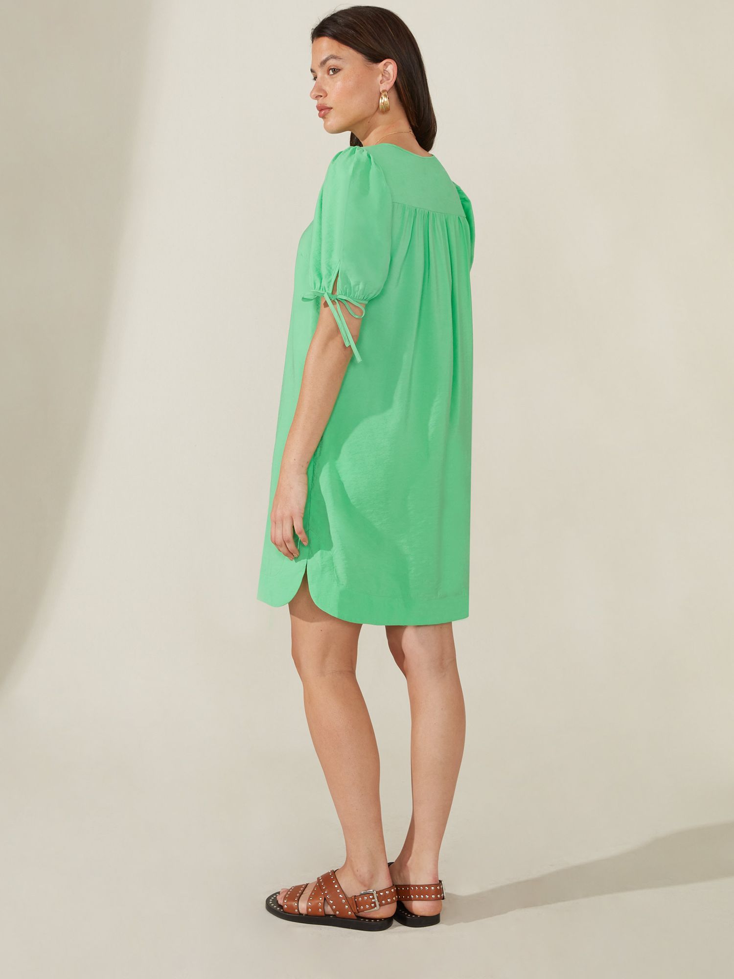 Ro&Zo Button Through Short Dress, Green, 12