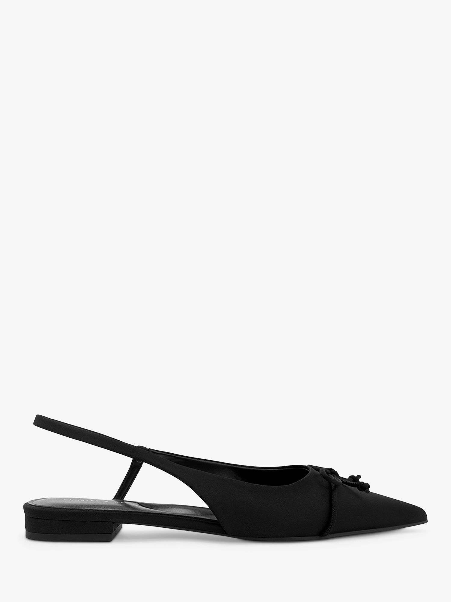 CHARLES & KEITH Bow Detail Pointed Pumps, Black