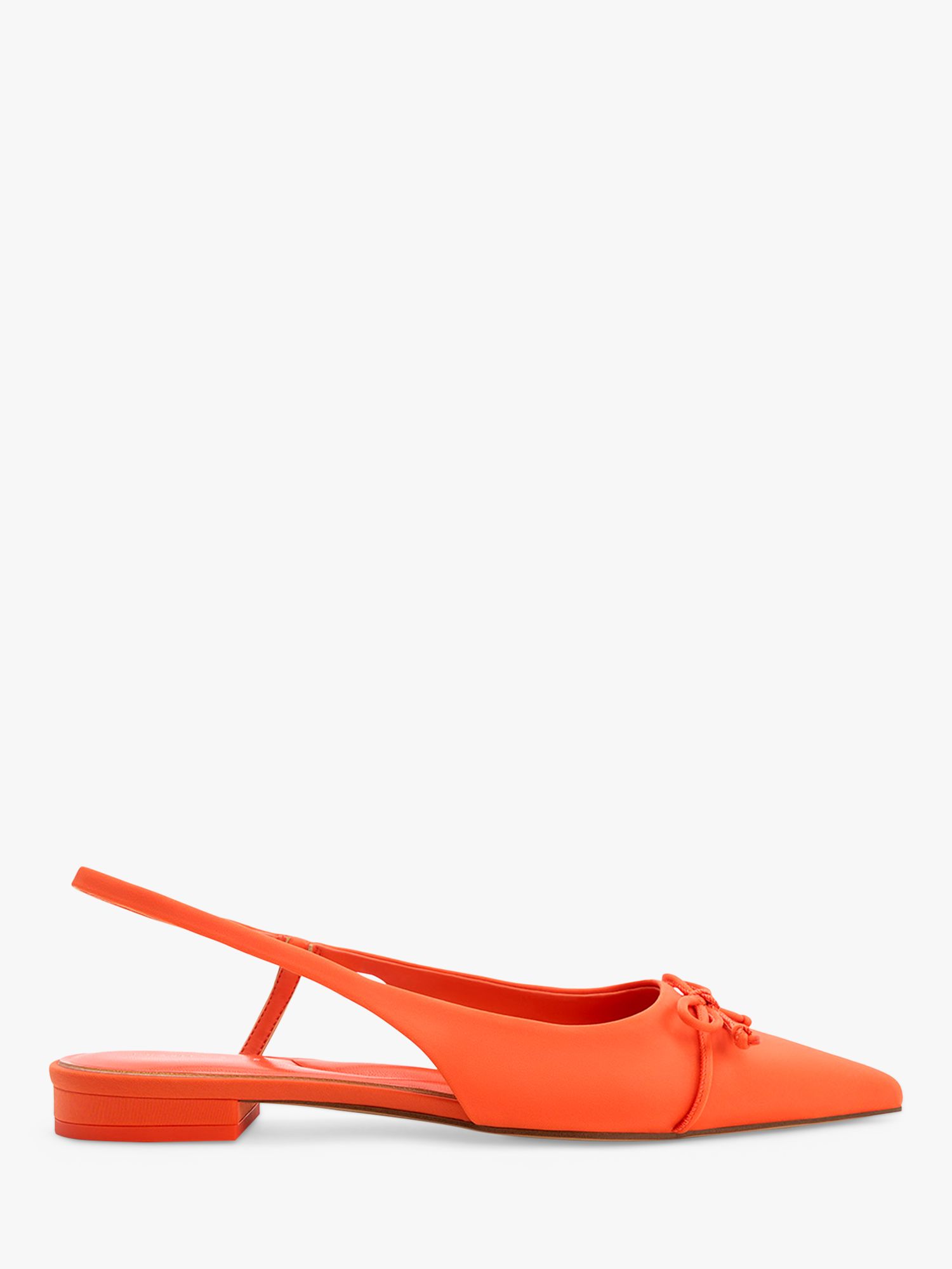 CHARLES & KEITH Bow Detail Pointed Pumps, Orange at John Lewis & Partners