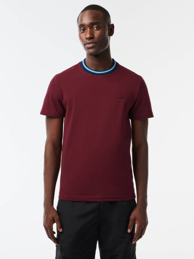 Burgundy lacoste 2025 t shirt