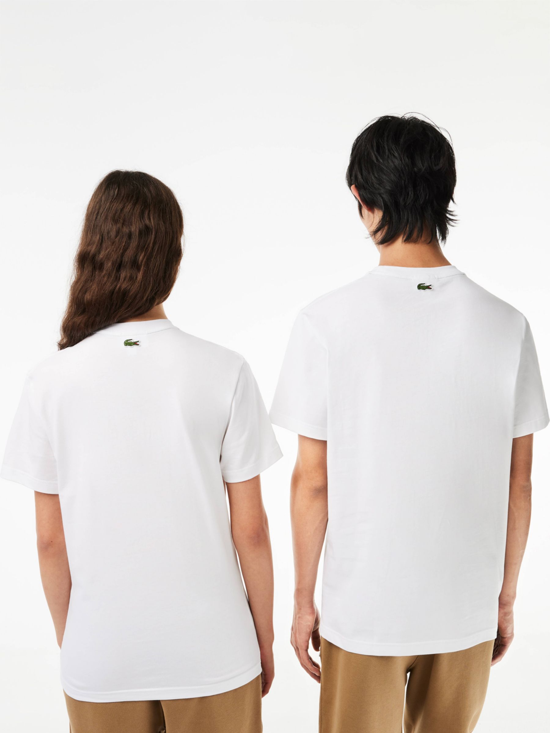 Lacoste Graphic Logo Crew Neck T-Shirt, 001 Whi, M
