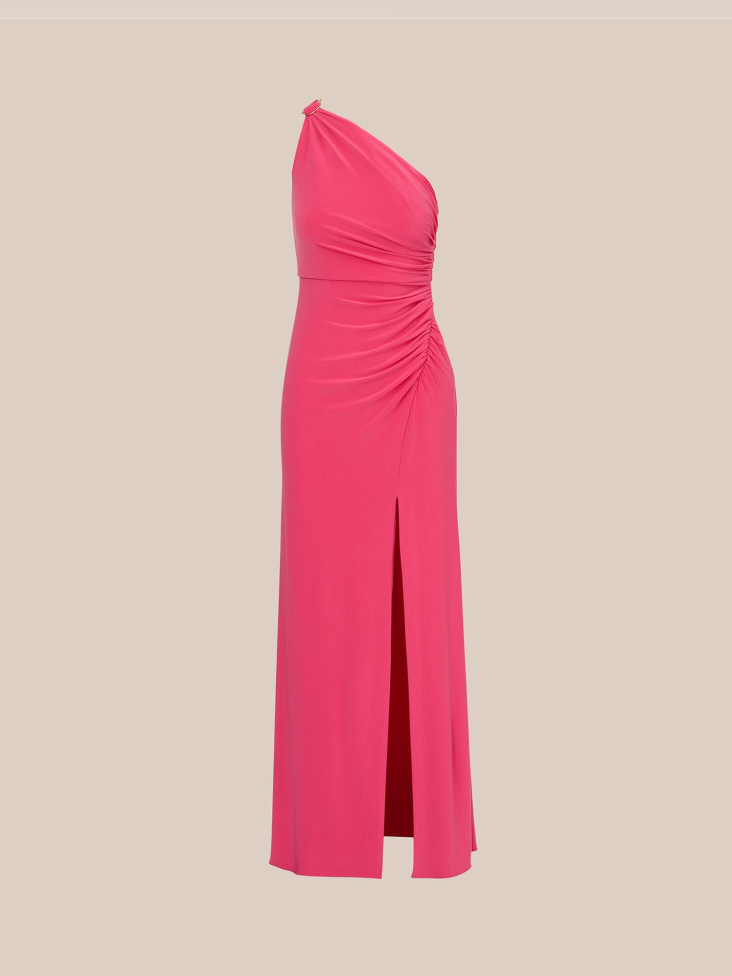 Adrianna Papell One Shoulder Gown Dress, Pink