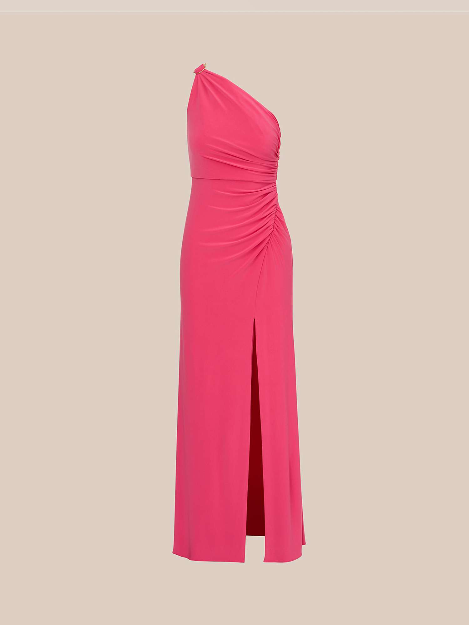 Buy Adrianna Papell One Shoulder Gown Dress, Pink Online at johnlewis.com