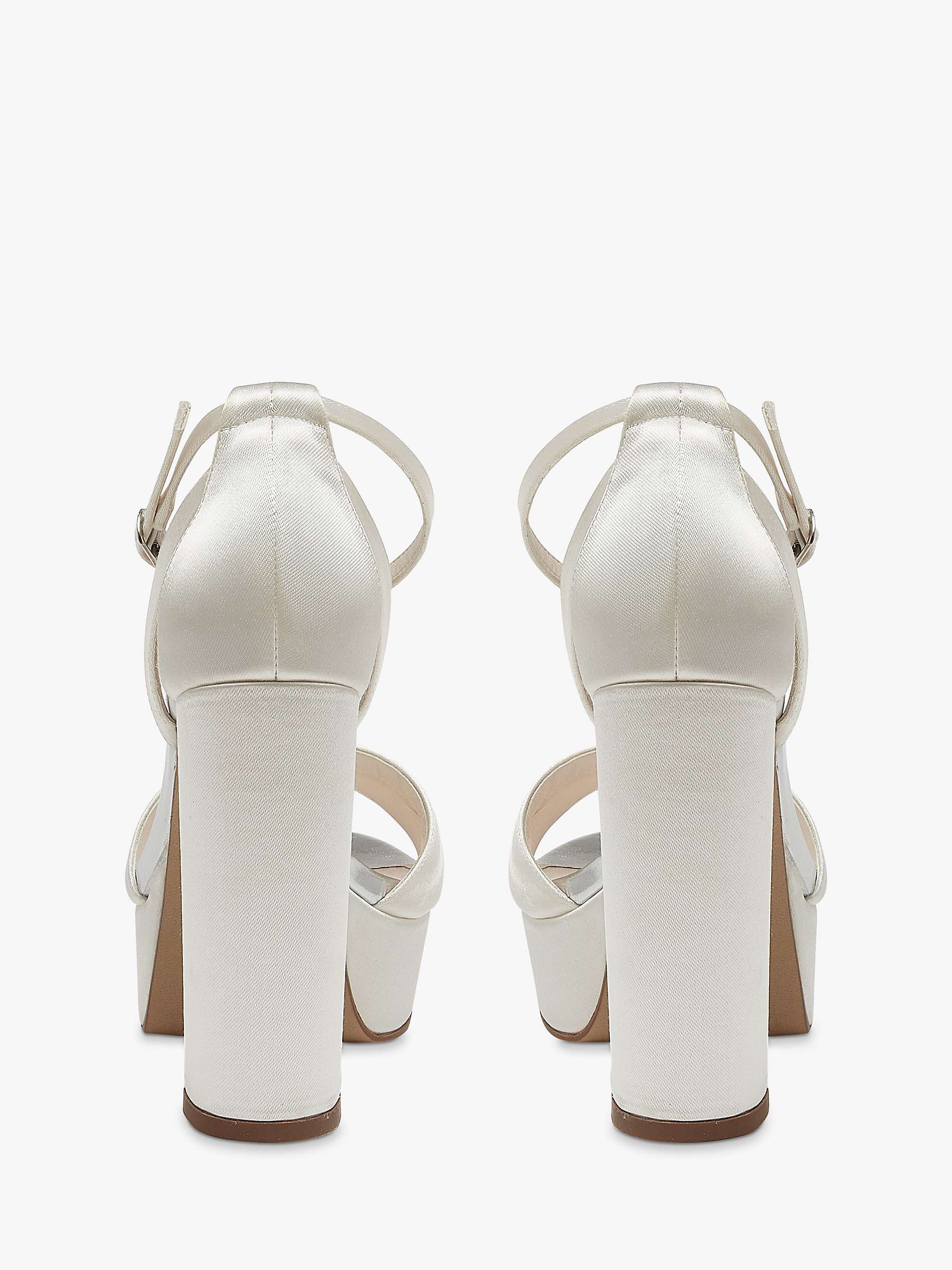 Buy Rainbow Club Gracie Platform Wedding Sandals, Ivory Satin Online at johnlewis.com