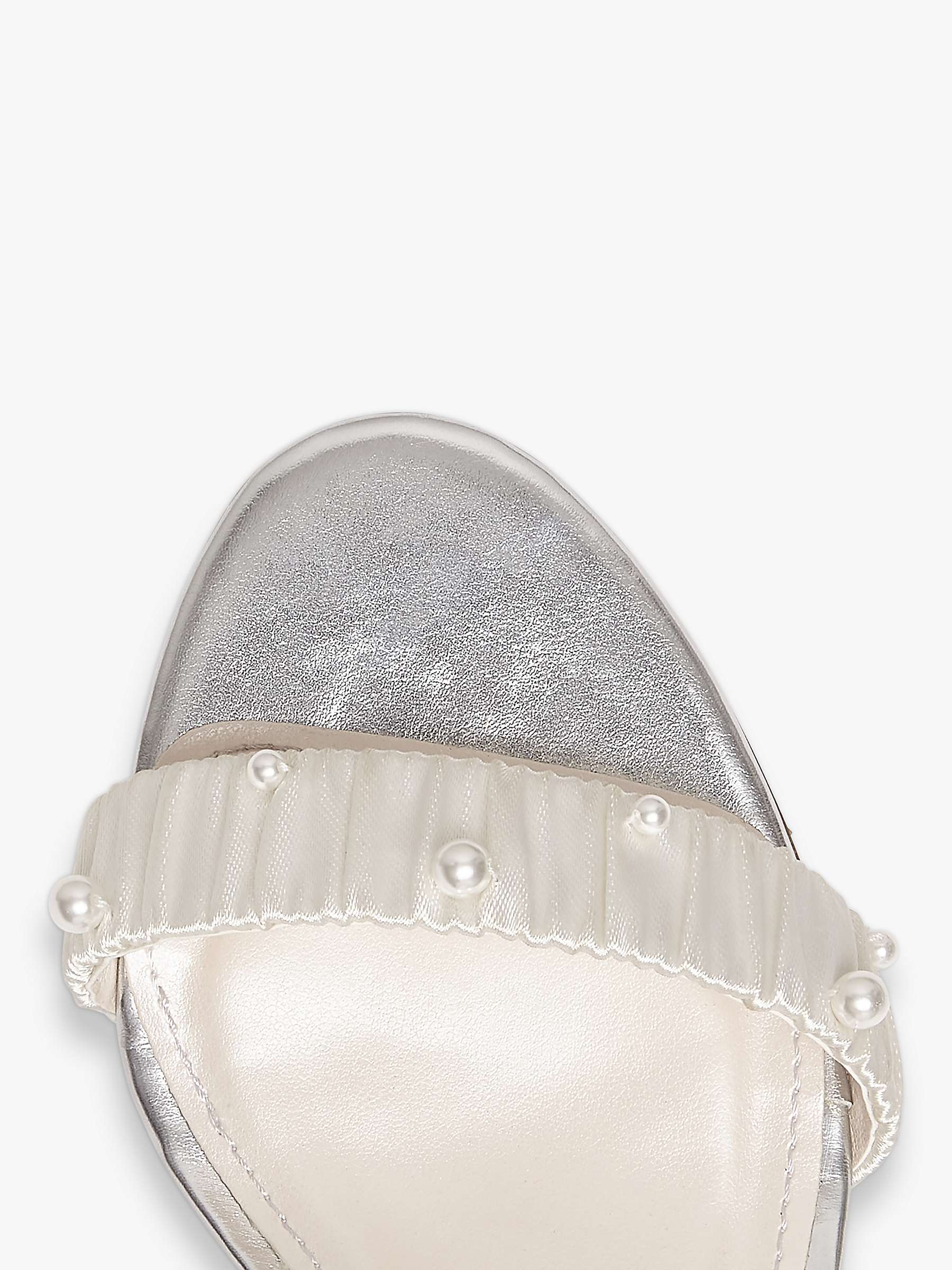 Buy Rainbow Club Florence Ivory Pearl Detail Wedding Sandals, Ivory Satin Online at johnlewis.com