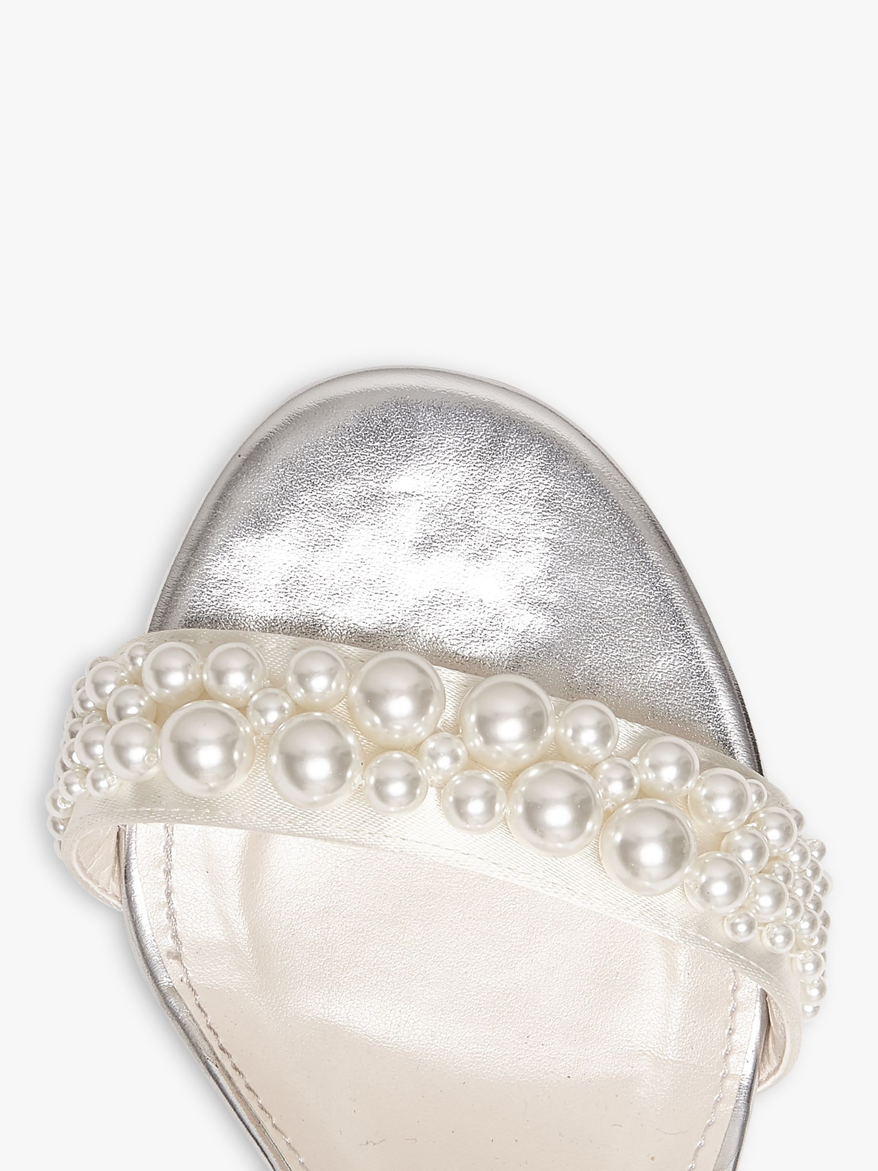 Buy Rainbow Club Emma Wide Fit Pearl Detail Wedding Sandals, Ivory Satin Online at johnlewis.com