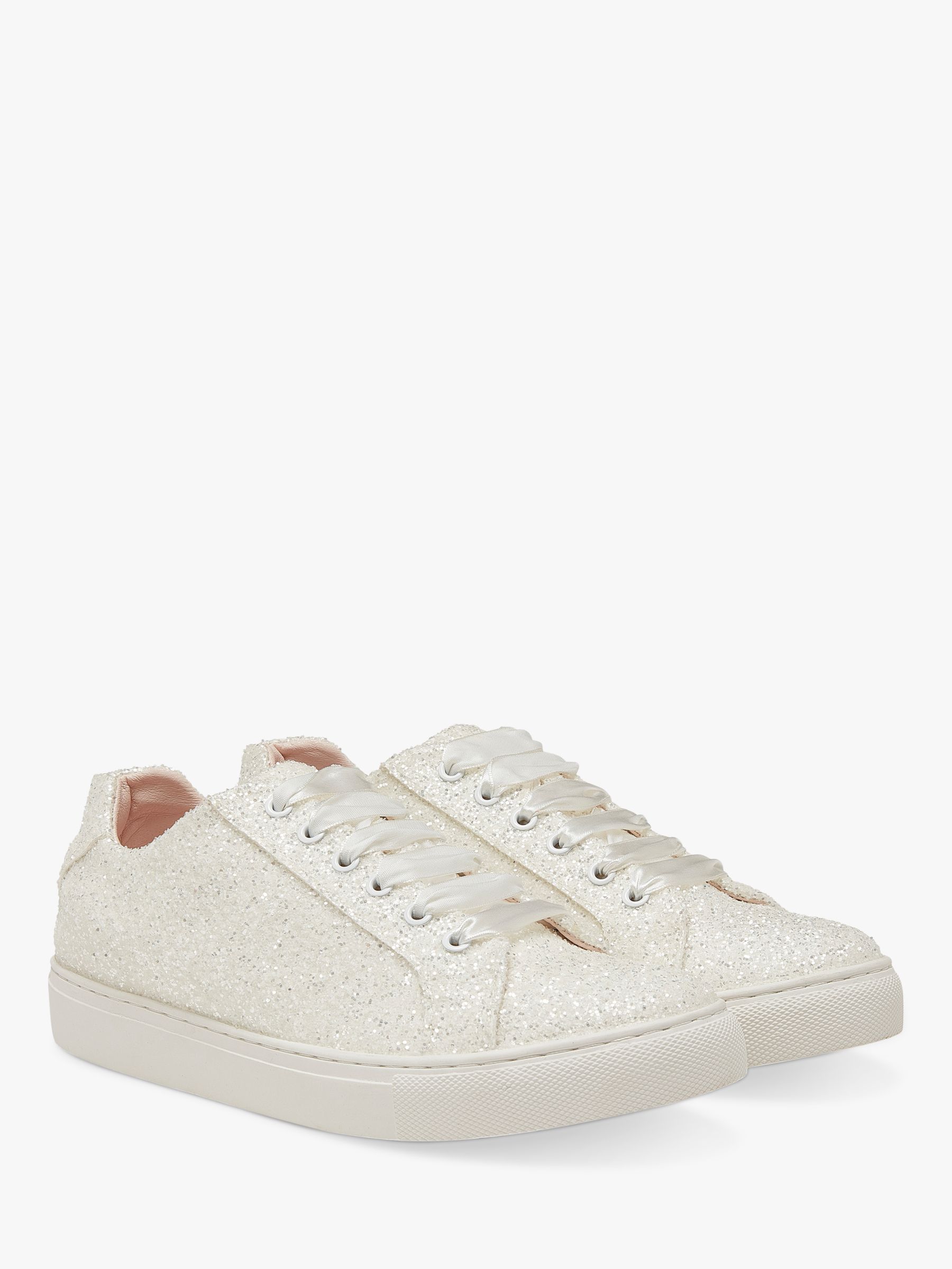 Buy Rainbow Club Athena Glitter Trainers, Ivory Snow Online at johnlewis.com