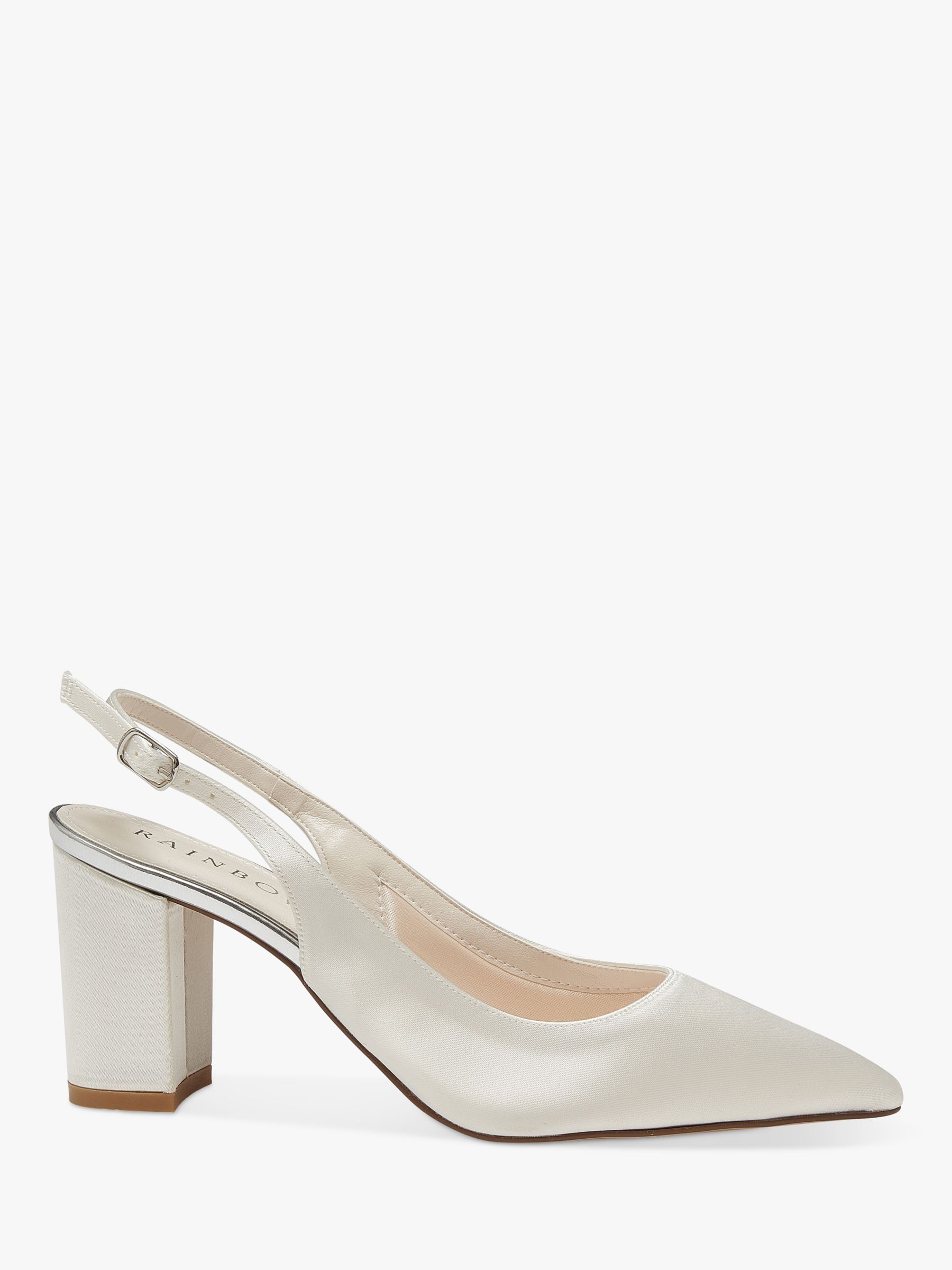Buy Rainbow Club Faith+Fit Wide Court Shoes, Ivory Satin Online at johnlewis.com