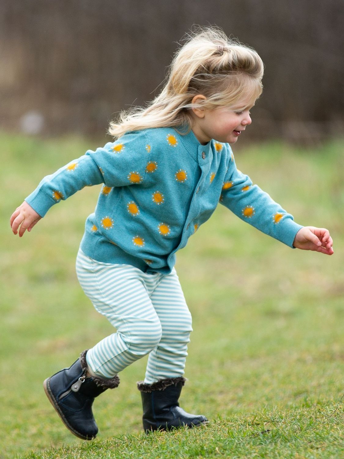 Buy Little Green Radicals Kids' Adaptive Striped Joggers Online at johnlewis.com