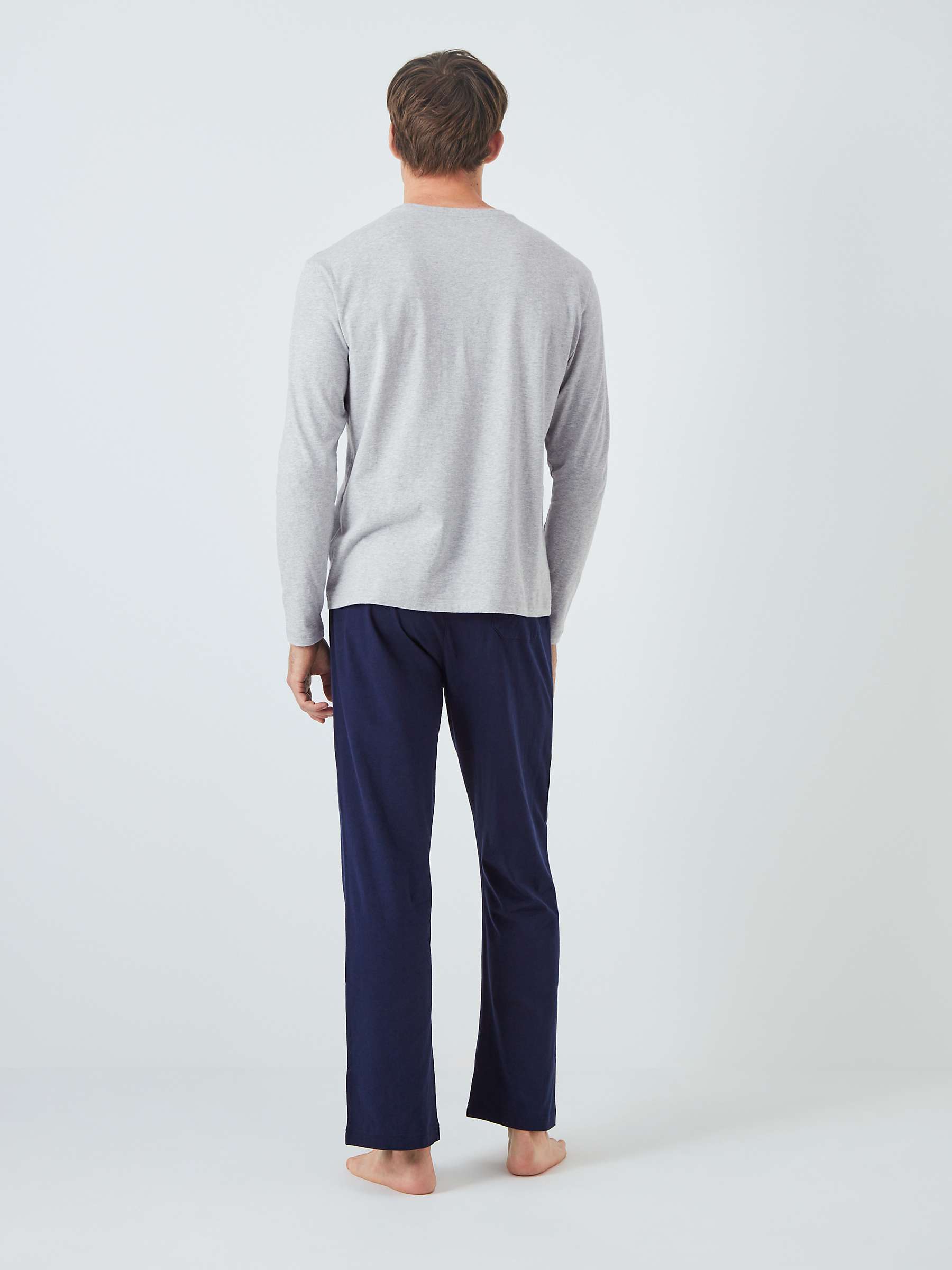 Buy John Lewis ANYDAY Long Sleeve Jersey Pyjama Set, Grey Online at johnlewis.com