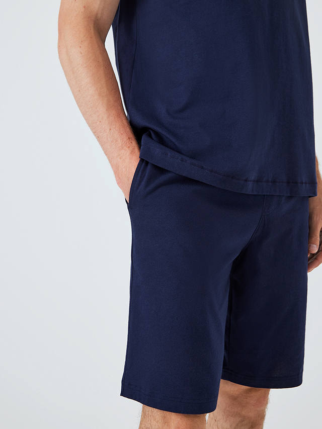 John Lewis ANYDAY Jersey T-Shirt & Shorts Pyjama Set, Navy