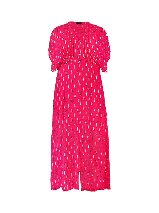 Live Unlimited Curve Lurex Embroidered Midi Dress, Pink