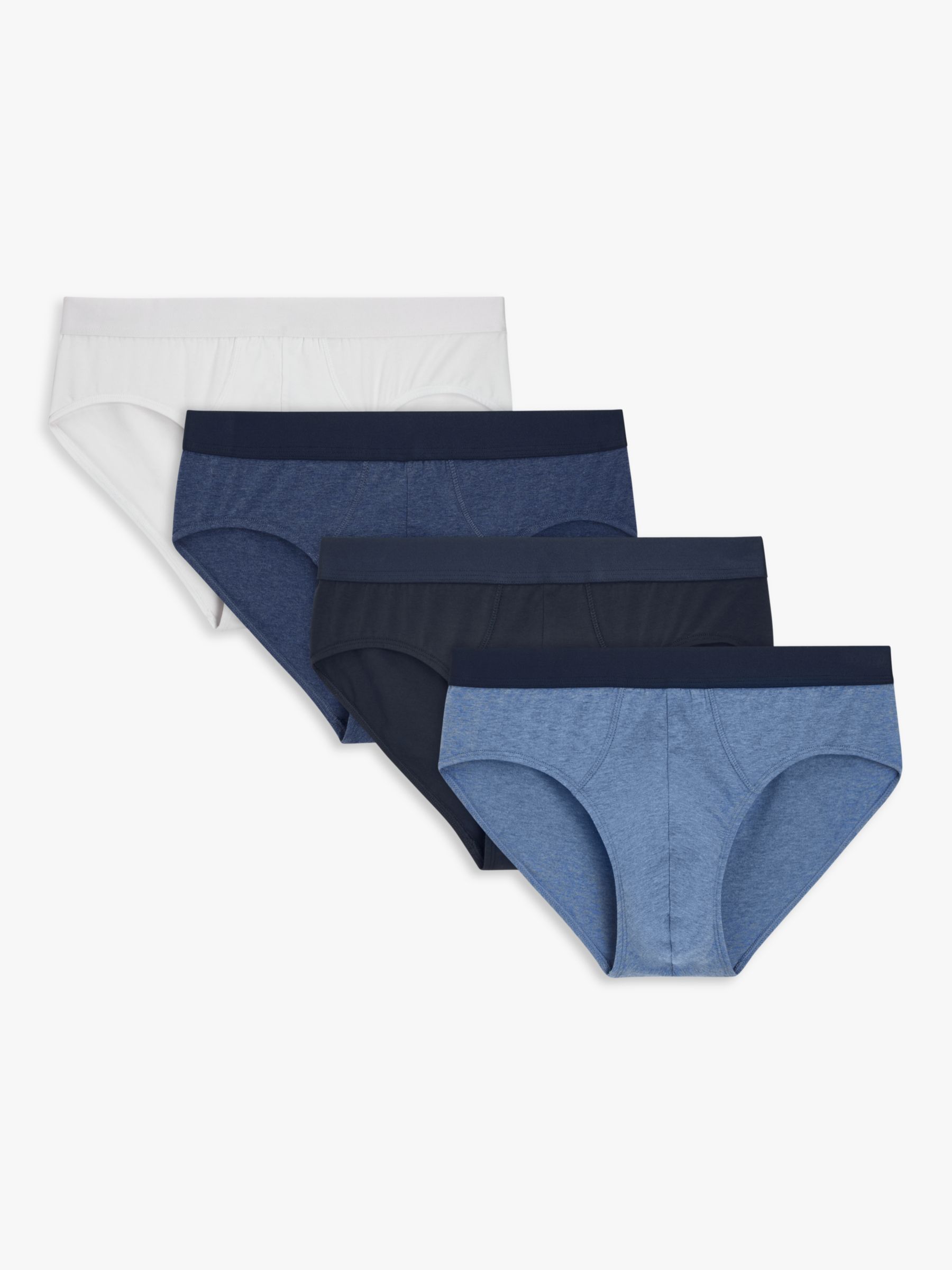 Ambra Organic Ribbed Cotton Full Brief Knickers In Navy – Simply