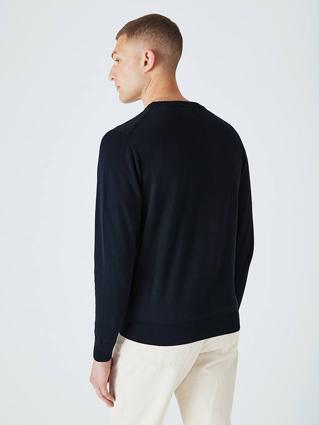 GANT Classic Cotton Crew Neck Jumper, Evening Blue, Evening Blue