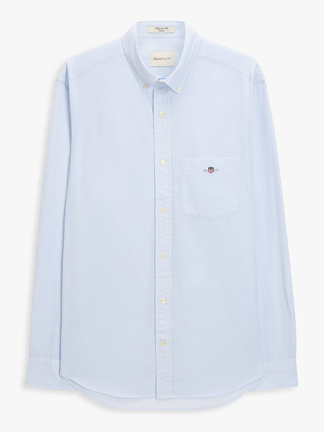 GANT Poplin Banker Stripe Shirt, 455 Light Blue
