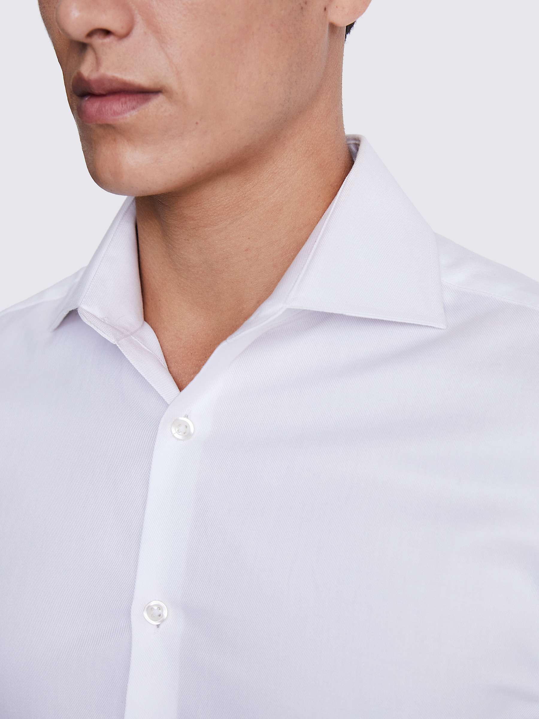 Buy Moss Slim Fit Double Cuff Twill Shirt Online at johnlewis.com