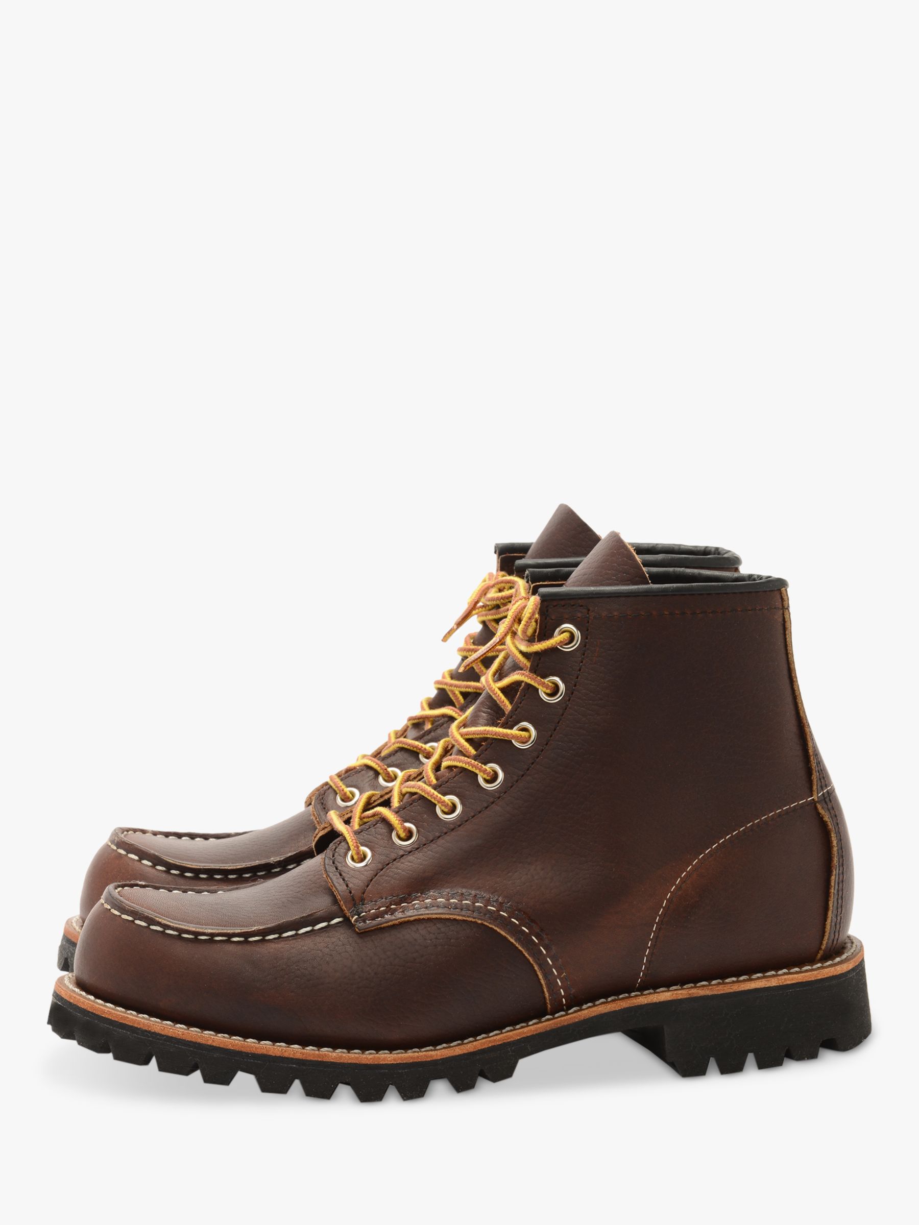 Red Wing Roughneck Moc Toe Briar Oil Slick Leather Boots, Brown
