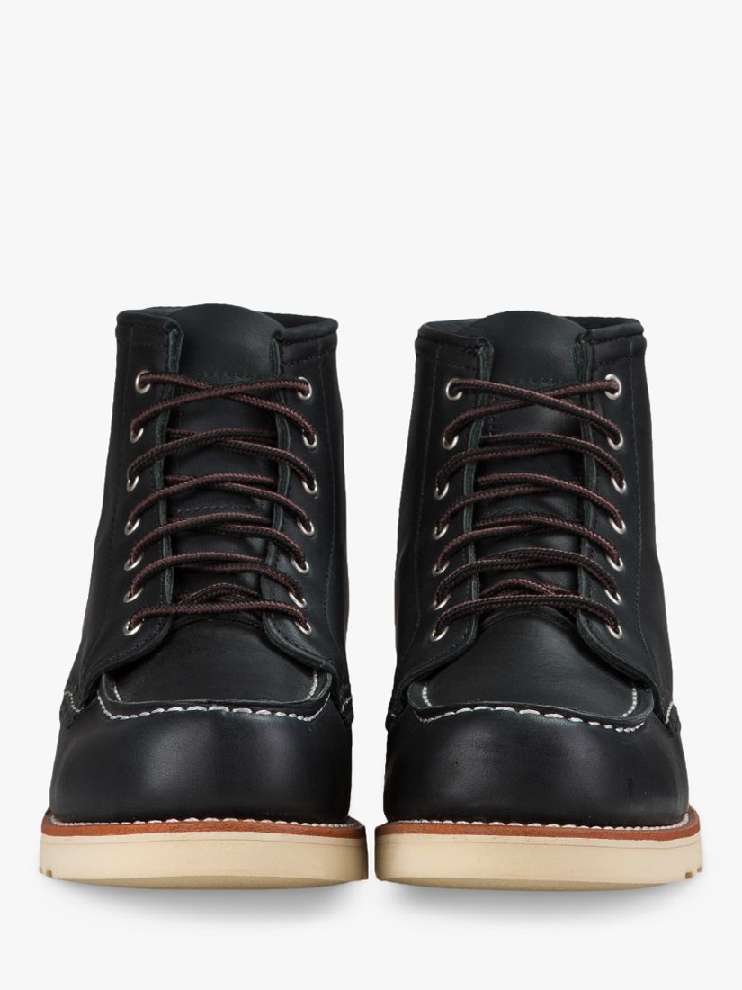 Red wing boots on sale moc toe black