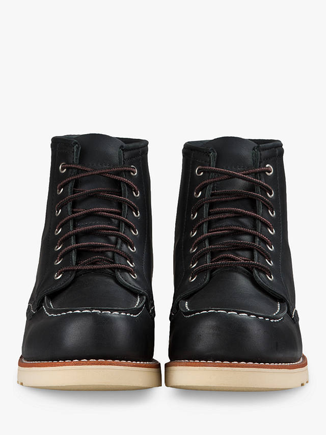 Red Wing 6" Moc Toe Leather Lace-Up Boots, Black Boundary