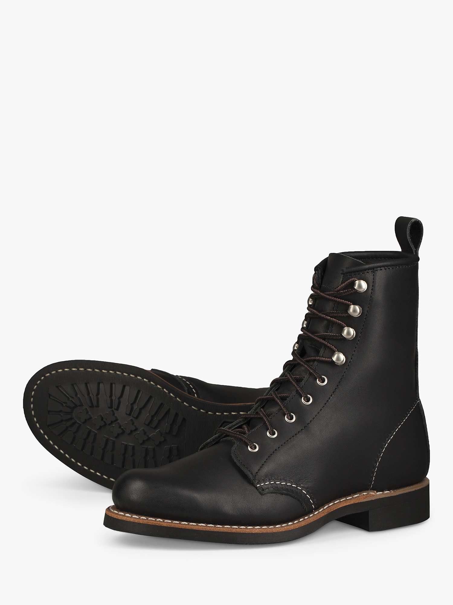 Red Wing Silversmith Leather Lace-Up Boots, Black Boundary at John ...
