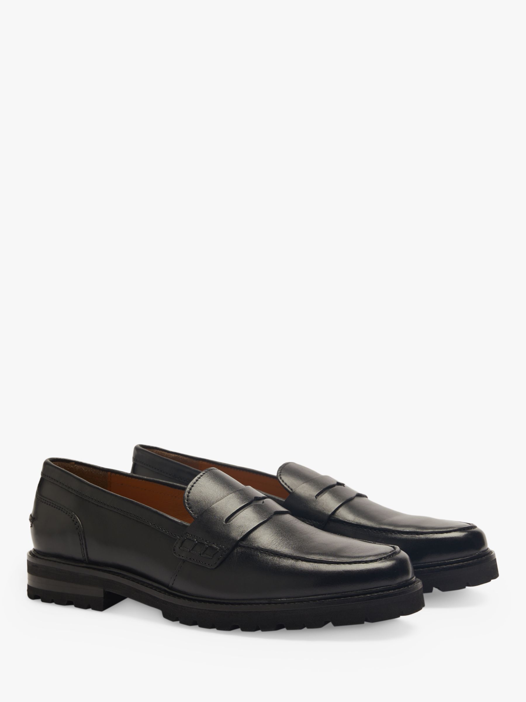 Moss Camden Chunky Leather Loafers at John Lewis & Partners
