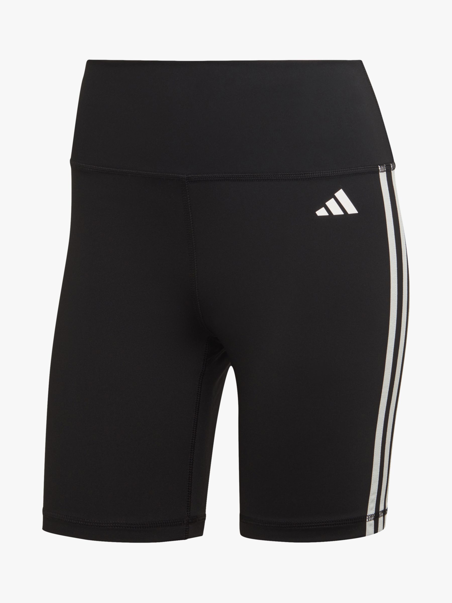 adidas Designed To Move High-Rise 3 Stripes Sport Shorts, Black, XS