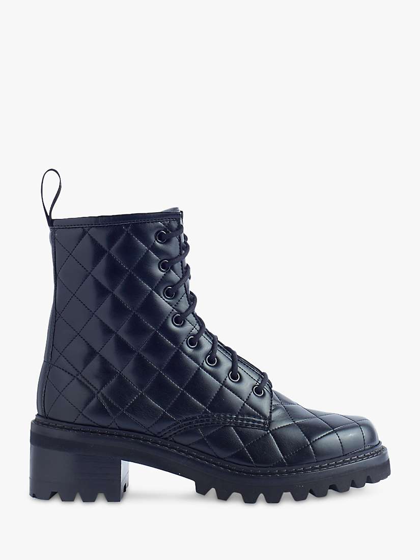 See By Chloé Jodie Quilted Leather Ankle Boots, Blue at John Lewis ...