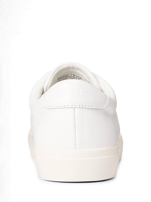 Polo Ralph Lauren Longwood Leather Trainers, White at John Lewis & Partners