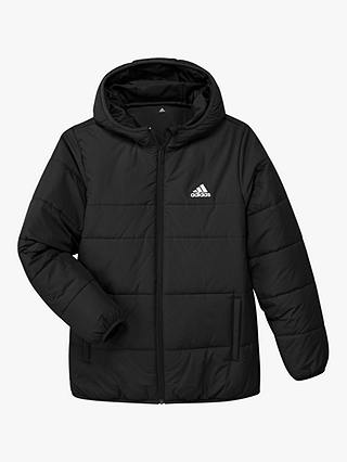 adidas Kids' Padded Hooded Jacket, Black