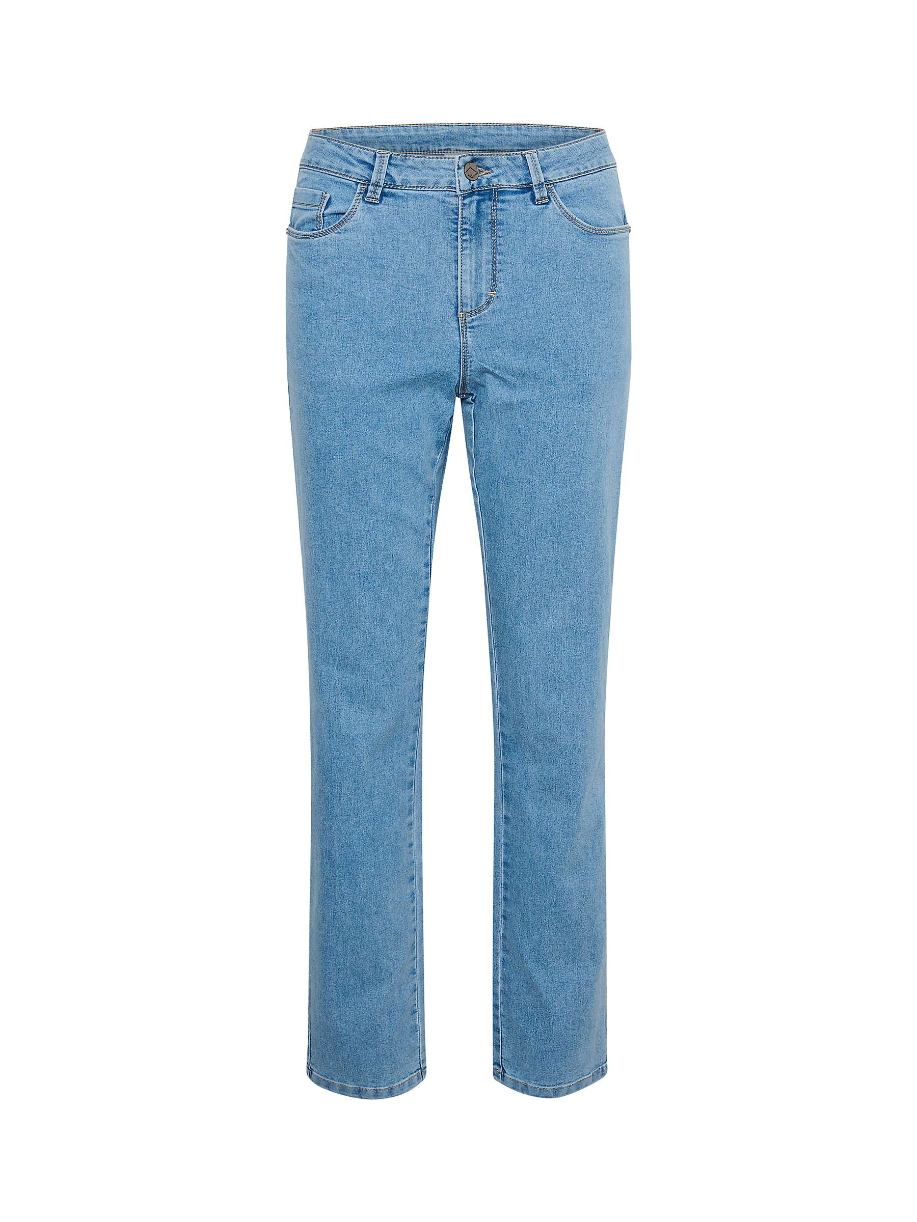 Buy KAFFE Vicky Straight Leg Jeans, Blue Washed Denim Online at johnlewis.com