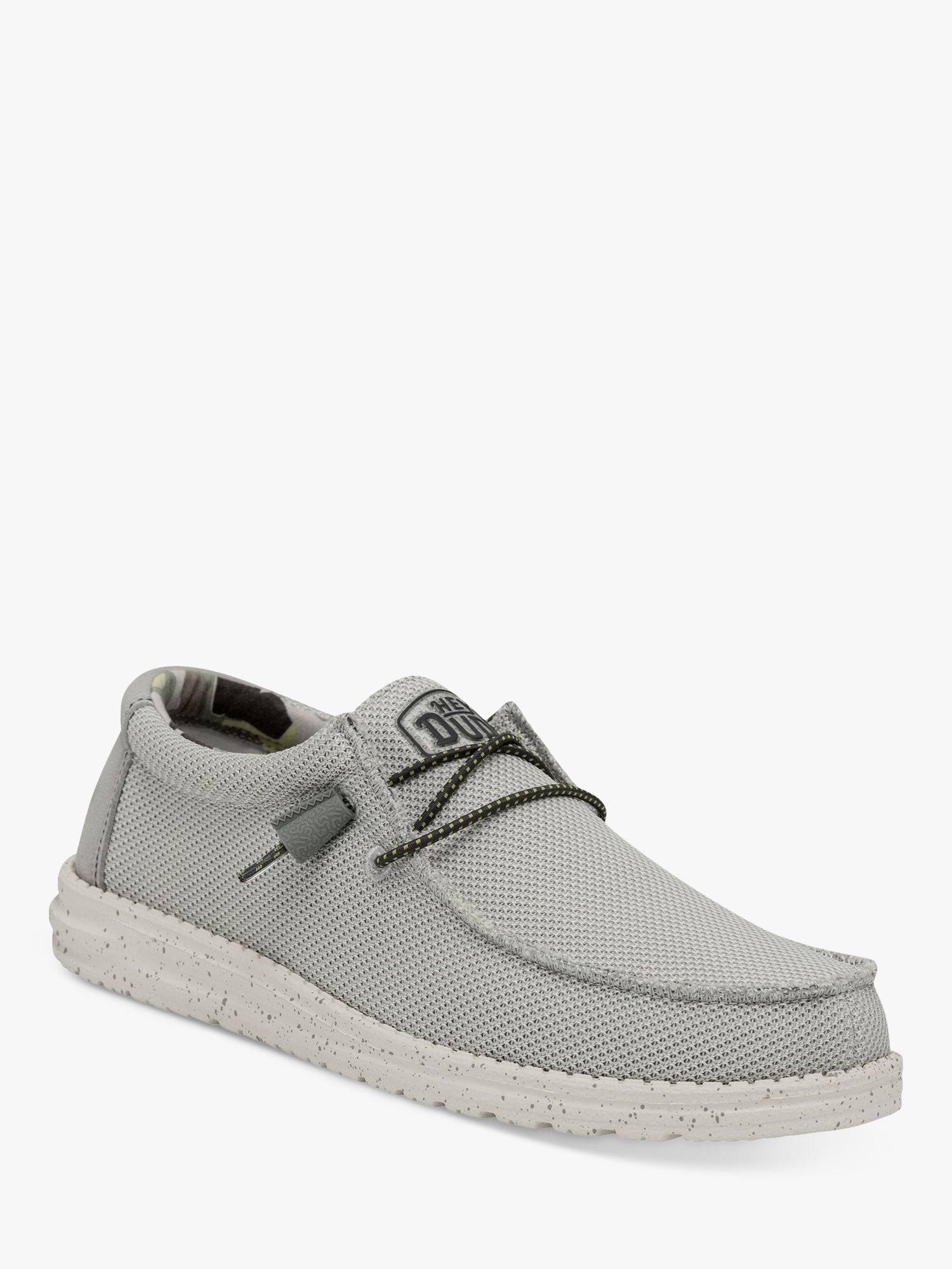 Hey Dude Wally Sox Triple Stitch Moccasins, Grey at John Lewis & Partners